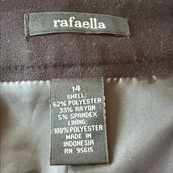 Rafaella Black Pencil Skirt with Ruffle Detail - Picture 2 of 5